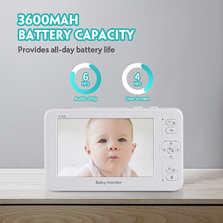 Монитор младенца пиксела 2MP умный с OEM емкости батареи камеры 2000mAh