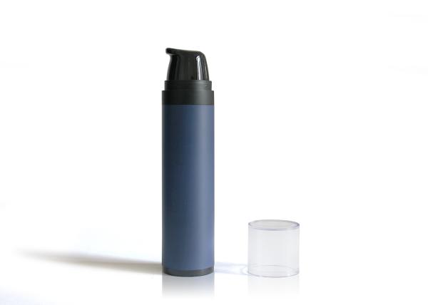 Dark Blue Empty Airless Pump Bottle , Recycle Cosmetic Lotion Bottles