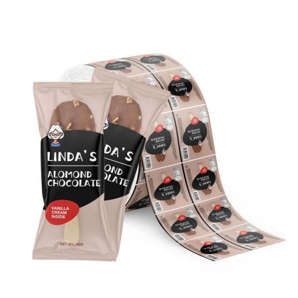 Custom Printed Food Packaging Plastic Roll Film Ice Cream Packaging Aluminum Foil Laminated Roll Film