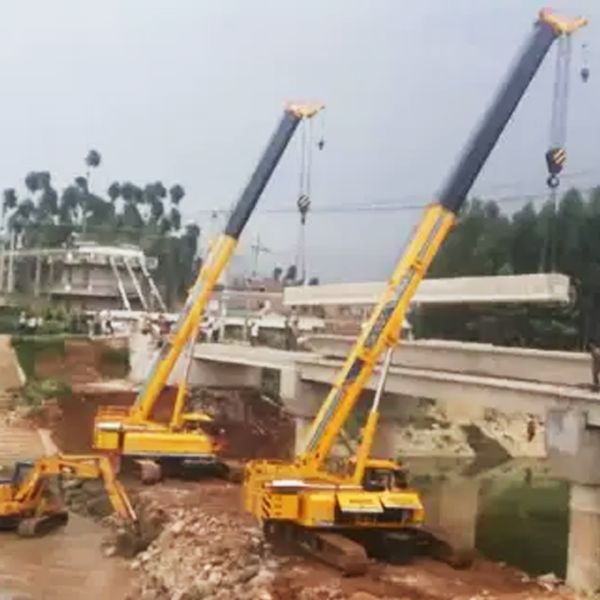 Used QUY55 55 Ton Crawler Crane for Construction Gradeability 30% Original Sale