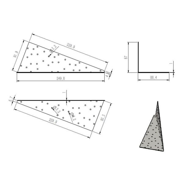 Fixer les poutres et les chevrons connecteurs en bois 240 mm