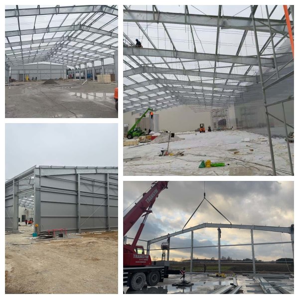 Bolt Assemble Prefab Steel Structure Workshop Warehouse With Sandwich Panel