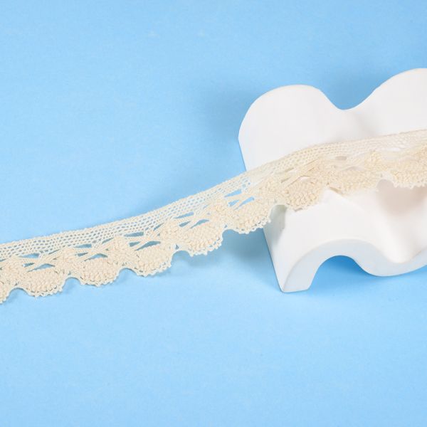 Blanda 100% de algodón de encaje de bordado de crochet sostenible