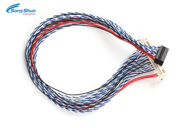 Scanner Computer LVDS Cable 30 Pin , PVC Jacket  7.0 Mm LVDS Display Cable