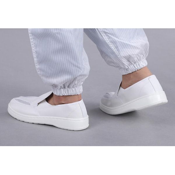 35-46 PU Leather Cleanroom ESD Shoe For Food Manufacturing