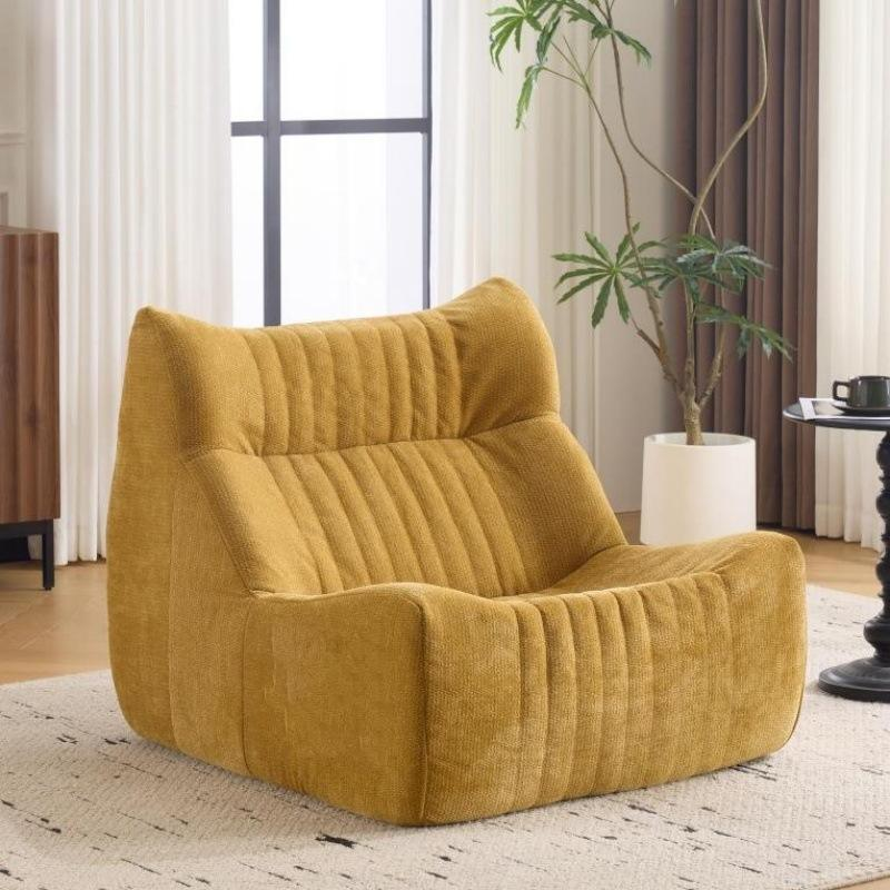 Custom Square Upholstered Leisure Lounge Single Recliner Sofa High Density Sponge Compressed Sofa for Home Apartment