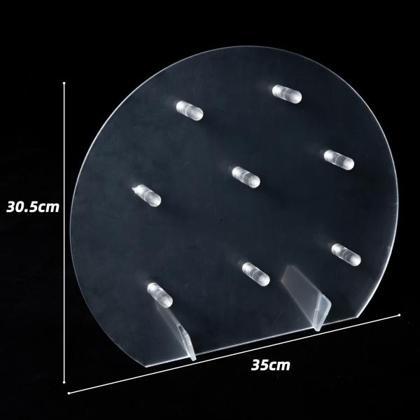 Carregador de bolinhos acrílico de forma oval para bolo de sobremesa
