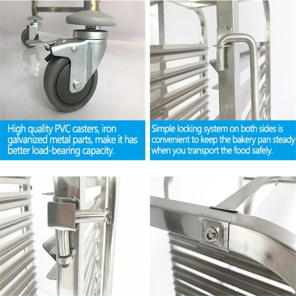 201 304 316 пищевая нержавеющая сталь 32 лотка тележка для лотков /гастронорм тележка/пищевая тележка для продажи