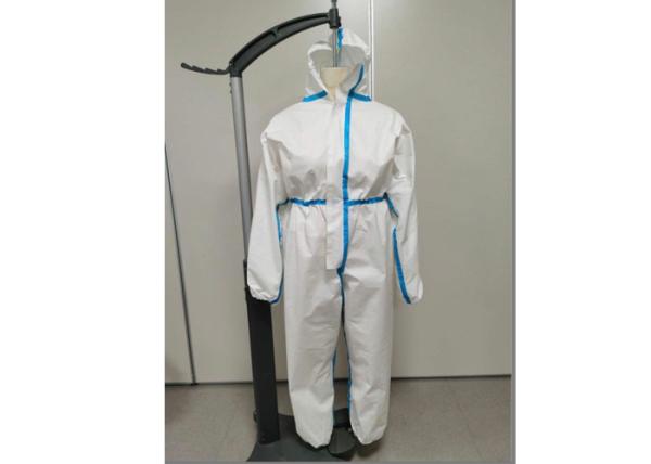 Personal Safety Disposable Medical Coverall With Hood Lightweight