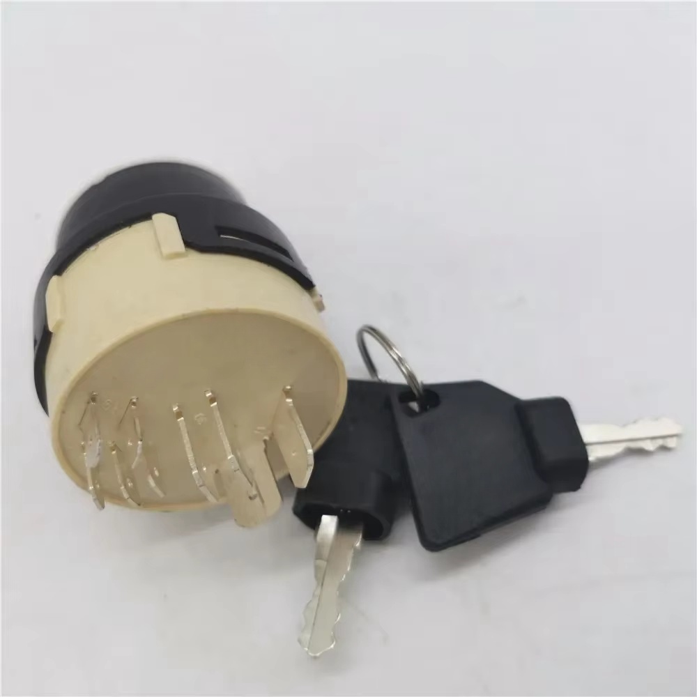 Excavator Spare Parts 3cx 4cx JS200 Ignition Switch With 2 Keys 9 Wires for JCB 701/80184 50988 85804674