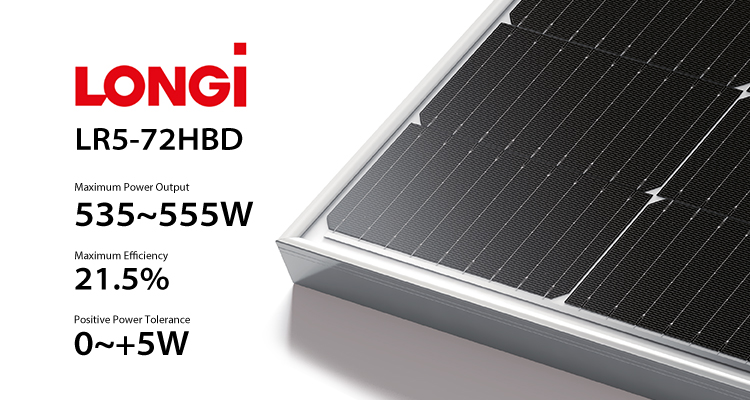 Longisolar 535W Longi солнечная панель 555W однокристаллический кремниевый солнечный элемент для системы солнечной фермы