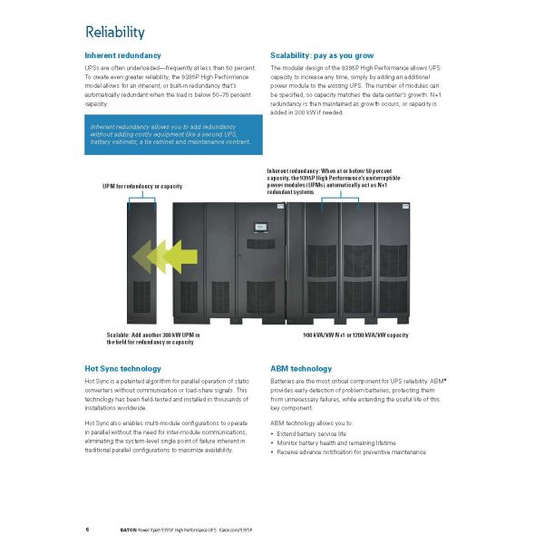 Eaton Power Xpert 9395 200KVA 250KVA 300KVA 400KVA 500KVA 550KVA 600KVA 3-фазная система онлайн-УПС