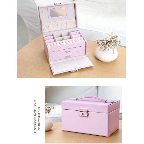 Medium PU Leather Flannel Packaging Gift Box for Ring Earring Pendant Necklace Bracelet Watch Cigar Perfume Jewelry Set