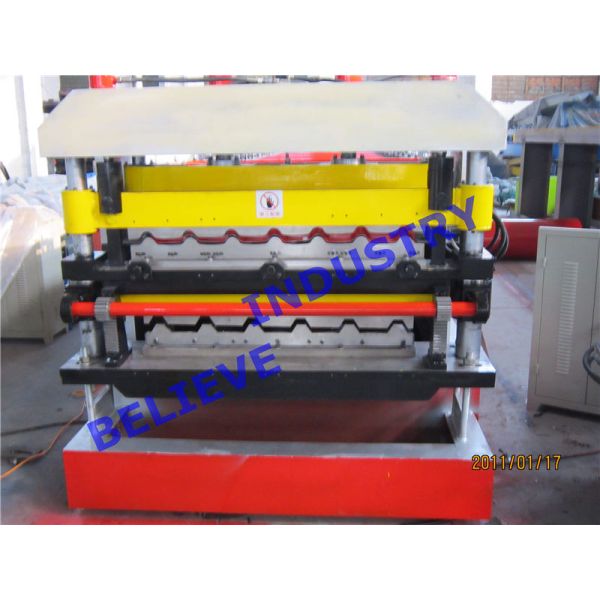 High Speed Double Layer Roll Forming Machine Roof & Tile Use CE Certificated