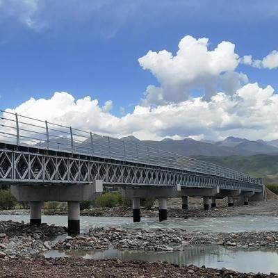Pained Or Galvanized Simple Bailey Bridge / Steel Truss Bridge 3.15m 4.2m 7.35m,10.5m