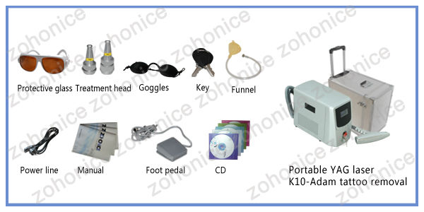 Лазер Yag удаления пигмента машины ластика татуировки заботы кожи портативный