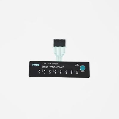 White Blue Backlit Membrane Switches DC 12V With Glossy Matte Surface