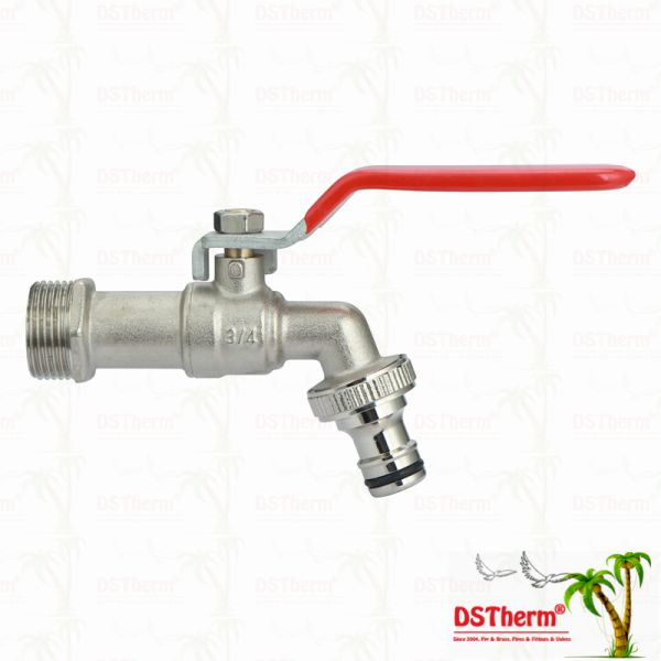 Medium Versatile Ball Bibcocks With BEST ANTI-RUST DACROMET HANDLE Faucet Water Tap Spigot 1/2