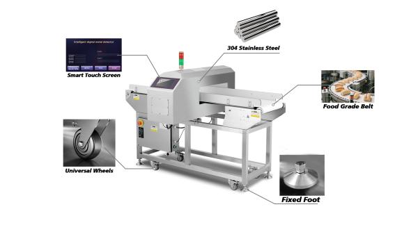 Metale Industrial Metal Detector Combined With Check Weigher Machine For Food Quality Control