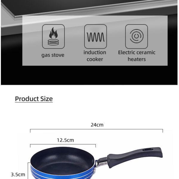 Amazon TOP Seller Flat Bottom Cooking Pans Fry Pans Nonstick Stainless Steel Frying Pans For Kitchen