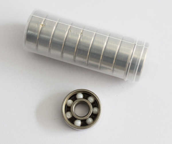 Open Smooth Rotation Full Ceramic Skate Bearings , Light Weigh Skateboard Wheel Bearings