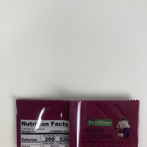 El empaquetado limpio del bocado de la ventana empaqueta el sello trasero para las galletas del chocolate