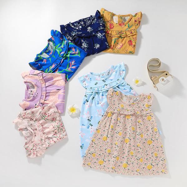Summer Children'S Clothing Girls Full Printing Small Flower Children'S Dress