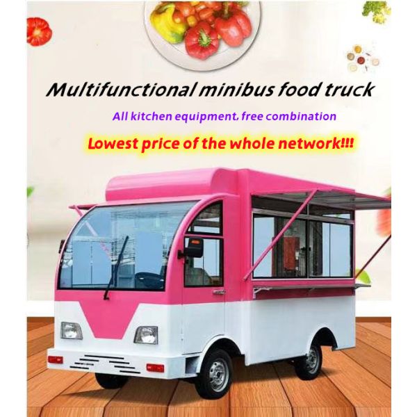 Outdoor Street Food Cart Electric Mobile Fast Food Snack Catering Bus Boutique Truck