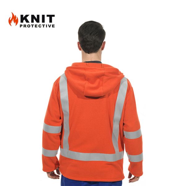 Hola la sudadera con capucha 350gsm del paño grueso y suave del franco de la fuerza envuelve de largo las camisas reflexivas del trabajo