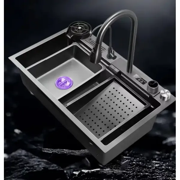304 Stainless Steel Utility Sink Digital Waterfall Kitchen Sink