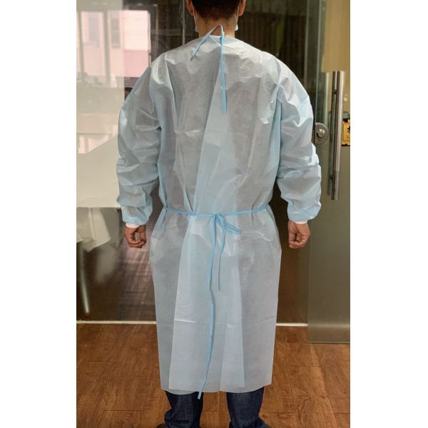 Polypropylene Disposable Isolation Gown Blue Medical Materials Personal Care