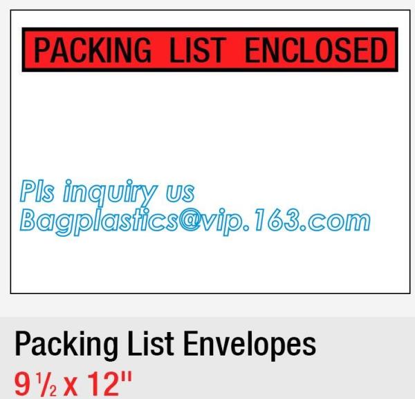 FedEx packing list envelope adhesive tape bag Pressure Sensitive zip lock packing list envelope, Post Fedex Plastic Expr