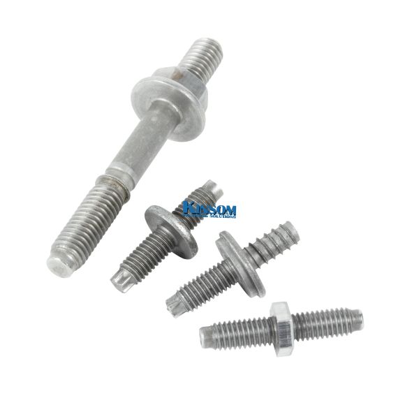 Double thread stud bolt with zinc coating and 8.8 grade 10B21 carbon steel for custom fasteners