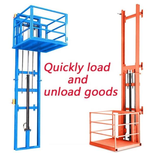 Hydraulic Goods Lift 1 Ton 9m Vertical Wall Mounted Cargo Elevator For Warehouse