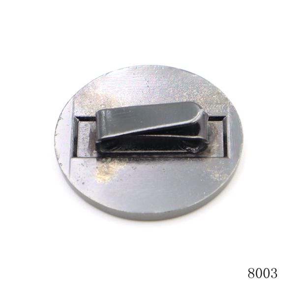 25mm Matte Black Customized Metal Circle Logo Plate With Prongs For Bag Manufacture