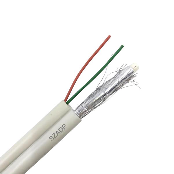 Cabo distribuidor de corrente coaxial Rg59 da tevê dos condutores do OEM 3 Rg6 com núcleo 2