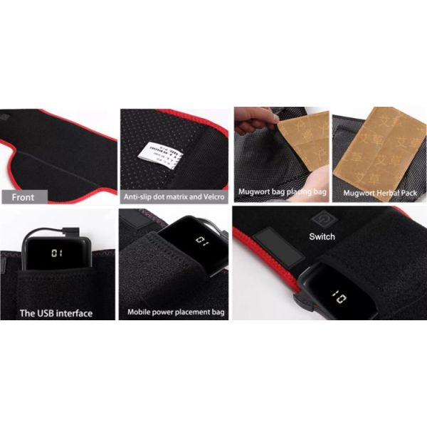 USB-батарея, нагревательный пояс, перезаряжаемый тепловой пояс для ухода за маткой