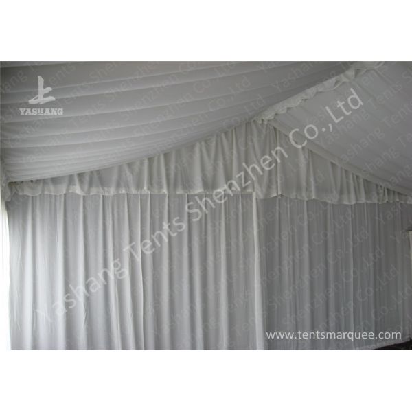 White Lining Decorated Special Event Tents / Transparent Glass Wall Tents For Outdoor Events