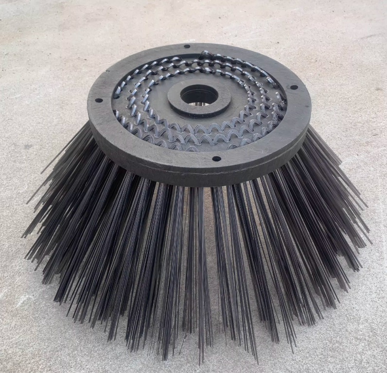 High Strength Flat Steel Wire Cleaning Brush Replaces Side Brush, Suitable For Sweeping Machine Accessories