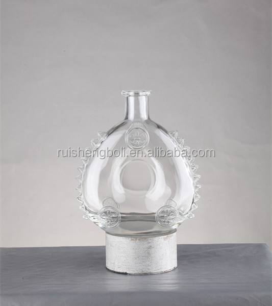 Screen Printing Glass Cap Sealing Type Vodka Bottles for Spirits from OEM