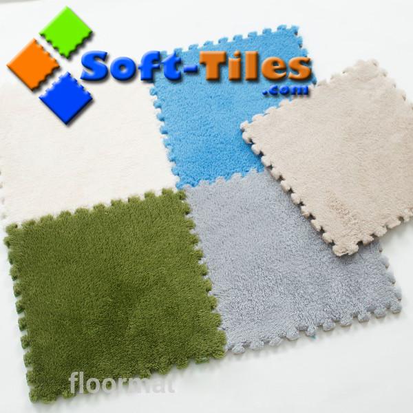 CE certified EVA Long Hair Plush Polyester Area Rugs 30cm*30cm*1cm