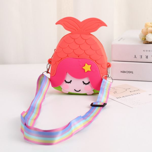 Рыбаки Детская кроссбоди сумка Монетка Сумка Силиконовый плечевая сумка Сумка с широким регулируемым ремнем Макияжная сумка Большая сумка