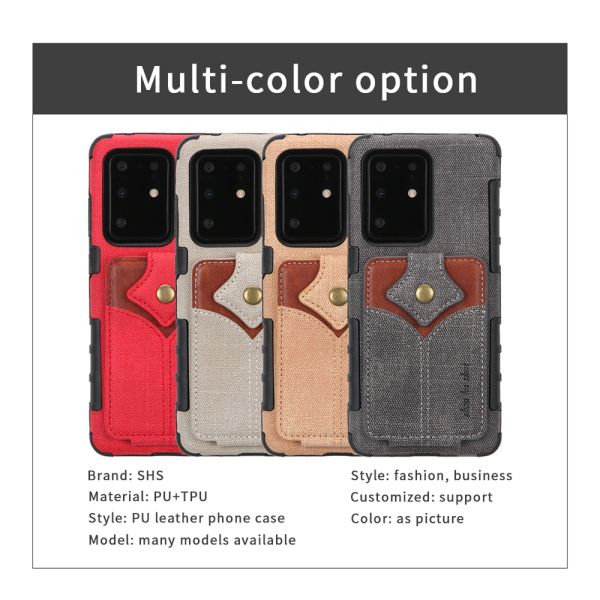 Случай телефона роскошных неподдельных случаев Samsung защитных многофункциональный кожаный