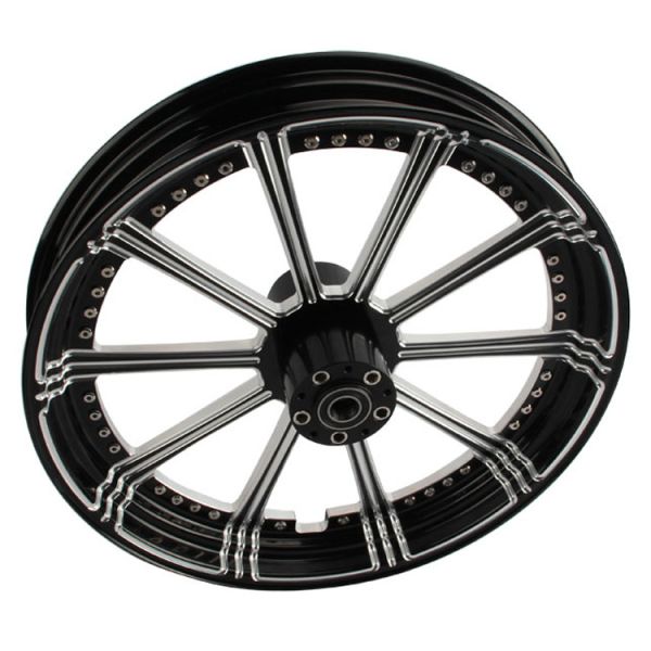 Balck Forged CNC Aluminum 26 x 3.5 Front 26 Inch Motorcycle Wheel for Harley