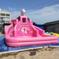 Do parque inflável das águas subterrâneas de Commerical corrediça cor-de-rosa móvel da princesa Bouncer With Pool
