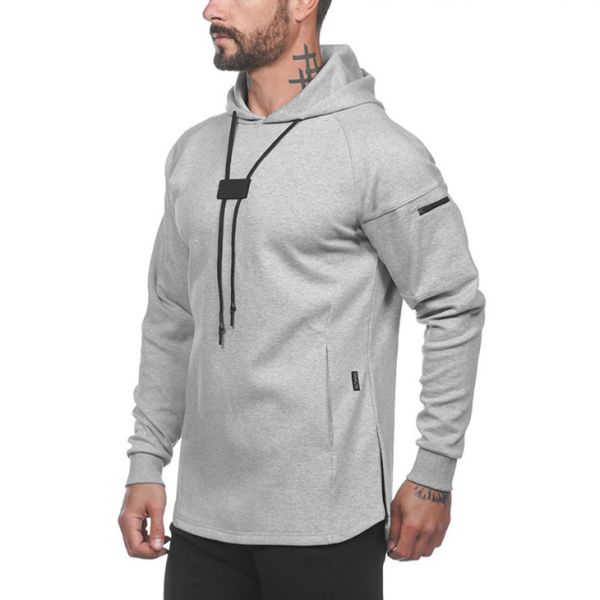 Winter 100% Cotton Polyester Sweatshirt Hoodie Solid Pattern