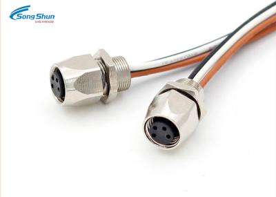 M8 Female Male Industrial Cable Assemblies Socket Plug Connector To HRS DF14 4Pin