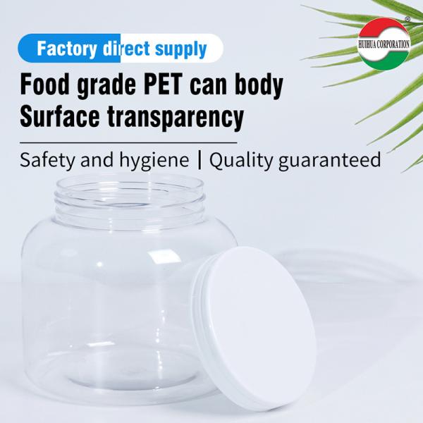 Différentes capacités de service d'OEM en PET transparent en boîte de plastique pour la poudre de lait