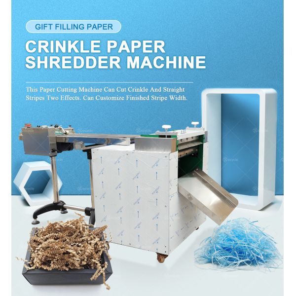 Electricity Mini Type Raffia Paper Making Machine A4 Paper Shredding Machine Crinkle Paper Machine