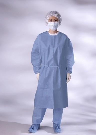 Multifunction 16-80G Disposable Isolation Gowns Ultrasonic Heat Seal Blue/Yellow Coats